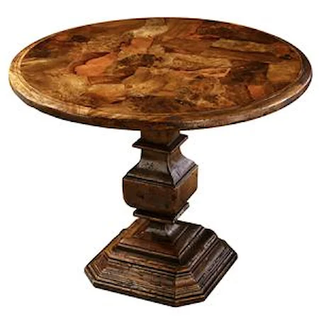 Zola Traditional Distressed Wood Lamp Table